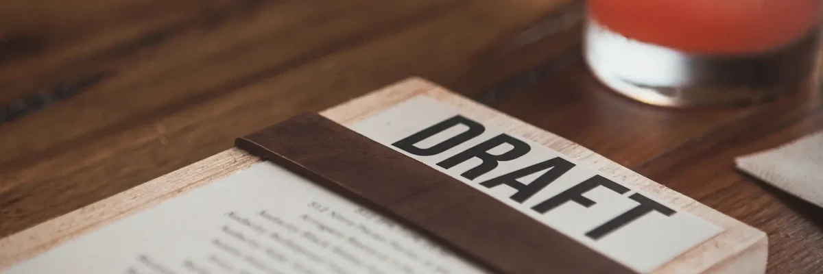 Beer Menu at a Restaurant